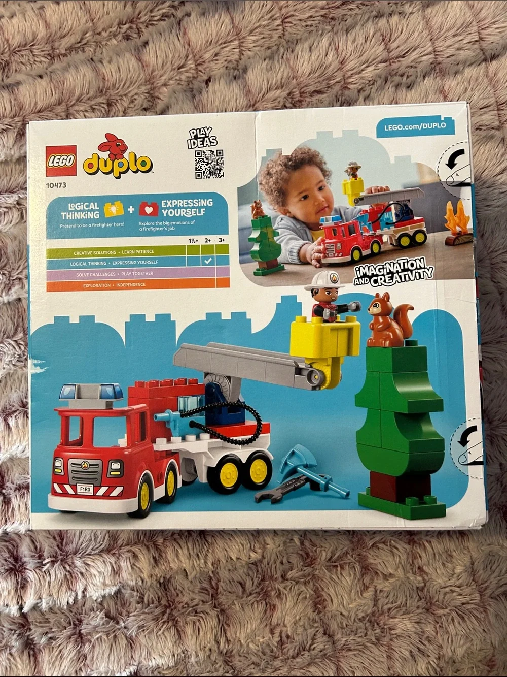 LEGO DUPLO 10473 Town Fire Truck with Hose and Firefighter